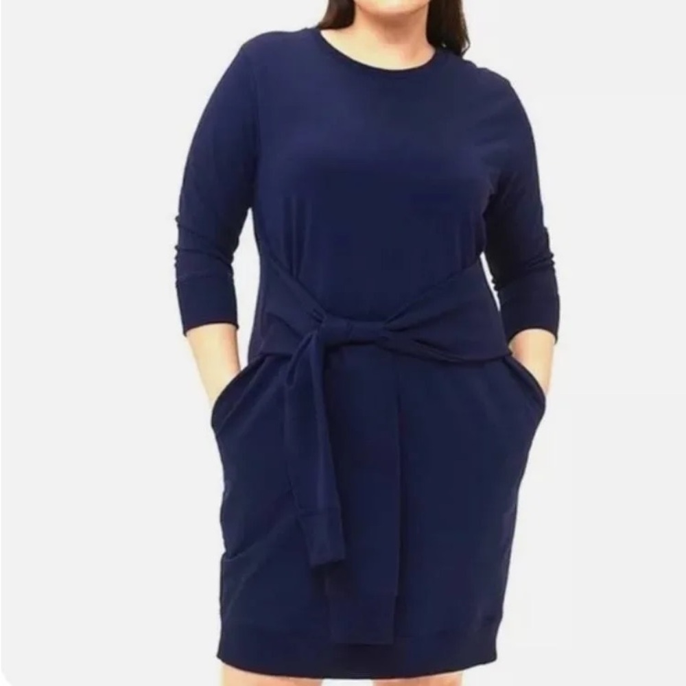 Universal Standard Navy Misa Sweatshirt Dress